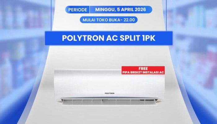 AC Split 1 PK di Transmart Full Day Sale Turun Jadi Rp 3,9 Juta, Gratis Pipa dan Instalasi