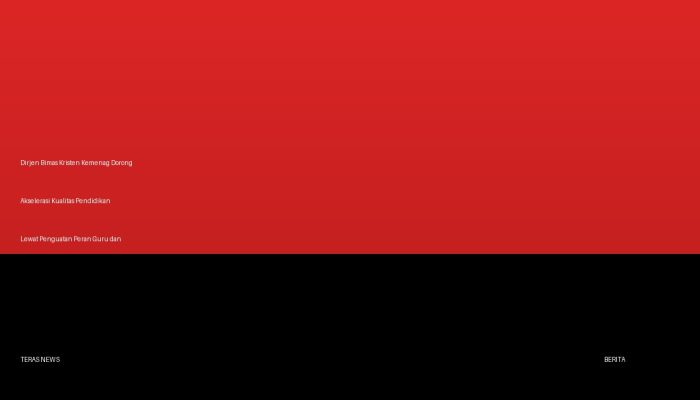 Dirjen Bimas Kristen Kemenag Dorong Akselerasi Kualitas Pendidikan Lewat Penguatan Peran Guru dan Pengawas