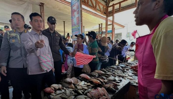Gibran Blusukan ke Pasar Ikan Raja Ampat, Kampung Nelayan Merah Putih Ditarget Beroperasi Mei 2026