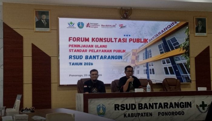 IKM RSUD Bantarangin Ponorogo Naik ke 87,45 di Triwulan I 2026, Kunjungan Rawat Jalan Tembus 2.890 Pasien