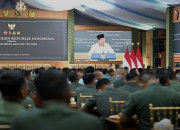 Prabowo Pimpin Taklimat 1.500 Komandan Satuan TNI di Universitas Pertahanan Bogor
