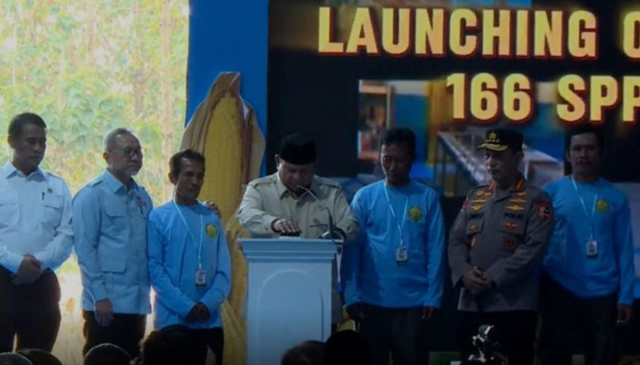 Prabowo Resmikan 10 Gudang Ketahanan Pangan Binaan Polri di Tuban, Kapolri Dampingi Langsung