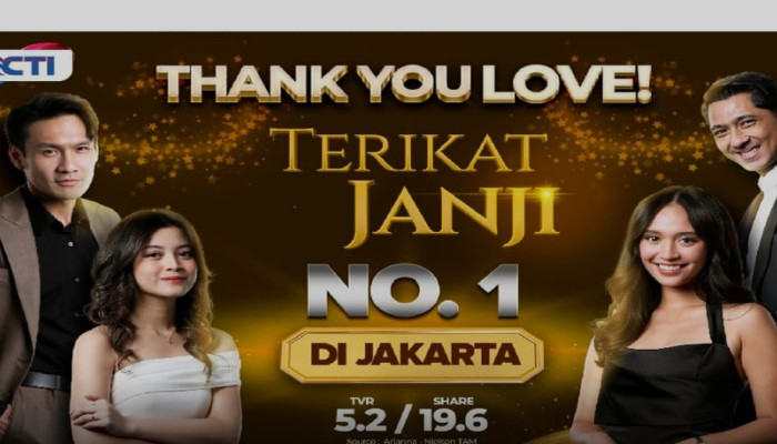Sinetron Terikat Janji di RCTI Duduki Posisi Nomor Satu Rating Nasional