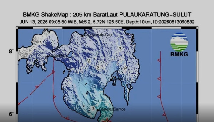 Gempa M 5,2 Guncang Kepulauan Talaud Sulut Sabtu Pagi, BMKG Pastikan Tidak Berpotensi Tsunami