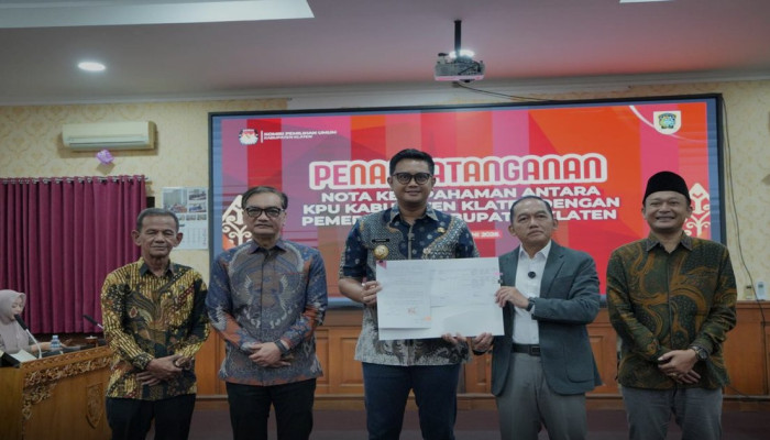 KPU dan Pemkab Klaten Teken MoU, Sasar Perluasan Partisipasi Pemilih di Tengah Data Penduduk yang Dinamis
